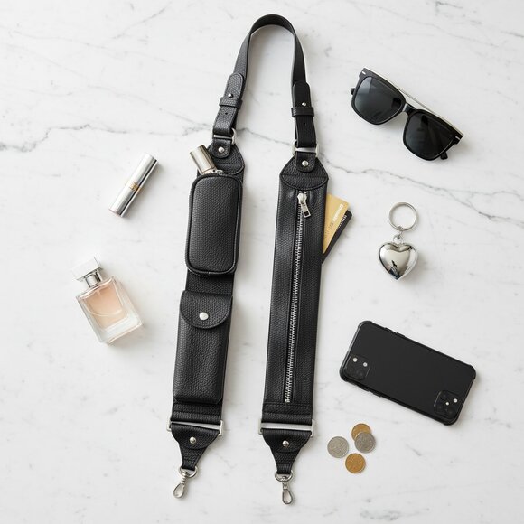 Bandolier Bille Black All Leather Crossbody Utility Strap - Excellent Condition - Picture 9 of 9